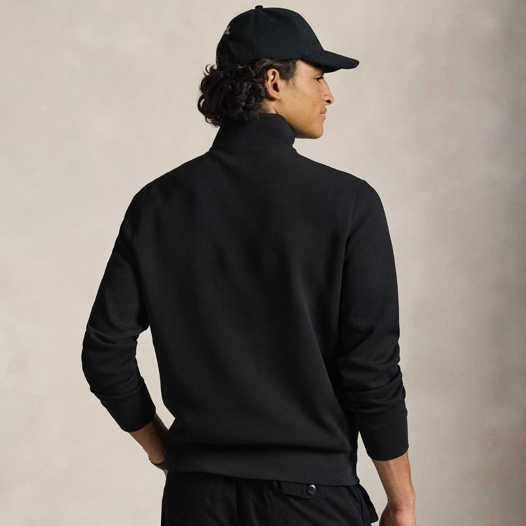 Pullover a maglia doppia con cerniera