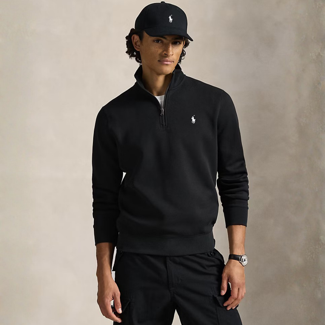 Pullover a maglia doppia con cerniera